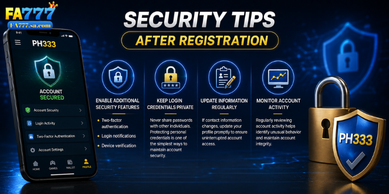 Security Tips After Registration